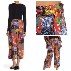 Catharine malandrina red floral pants